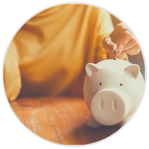 ahorro en alcancía de chanchito