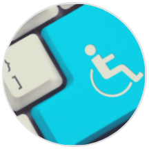 tecla enter con logo de accesibilidad